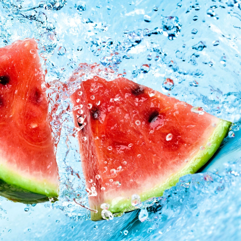 Watermelon In Water wallpaper 1024x1024