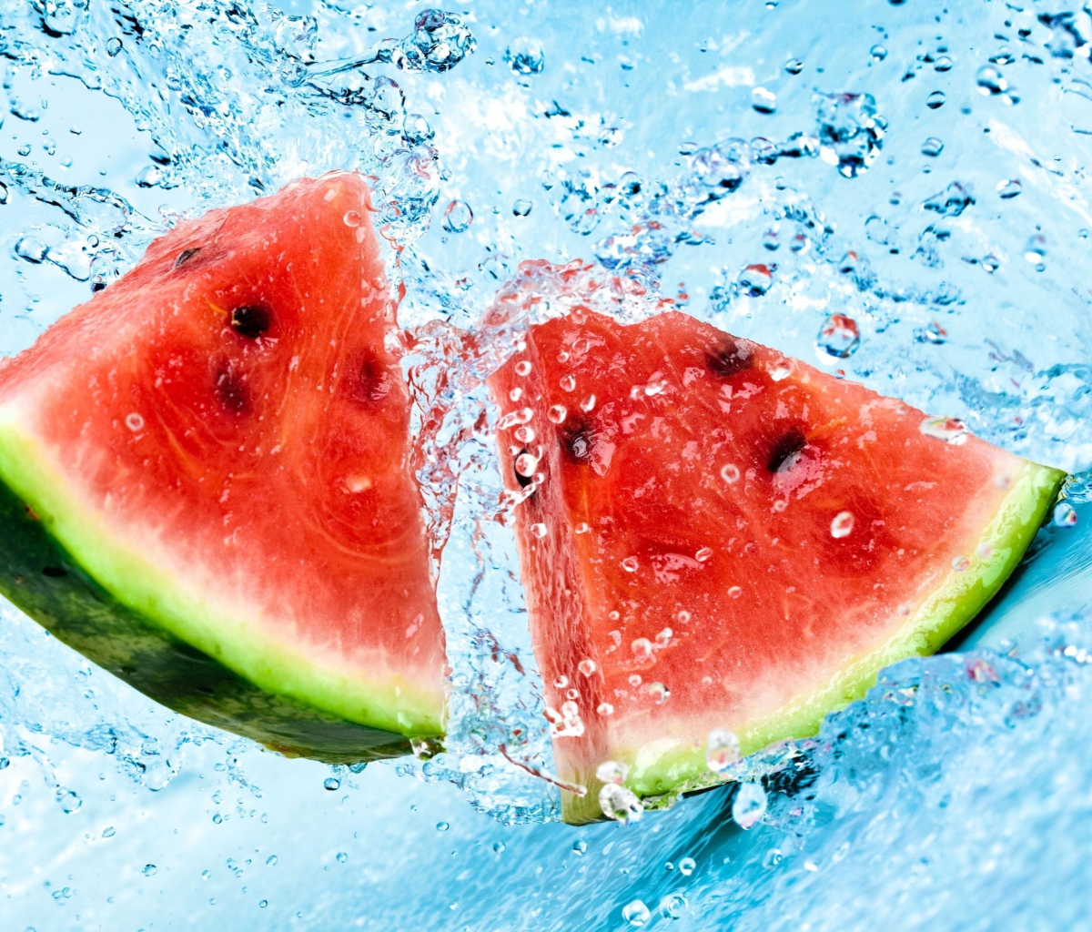 Screenshot №1 pro téma Watermelon In Water 1200x1024