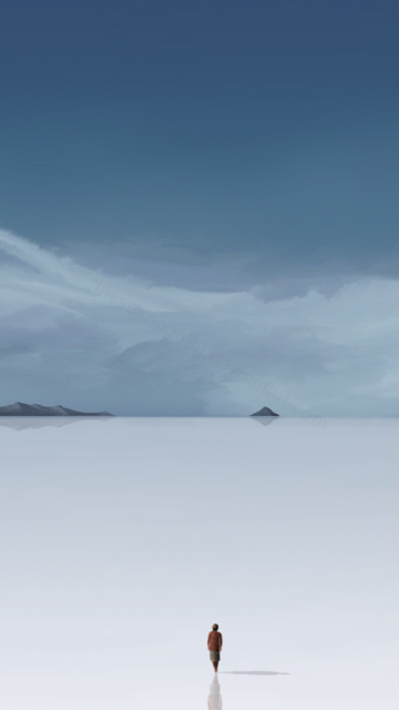 3D Graphics Alone On Salt Lake screenshot #1 360x640