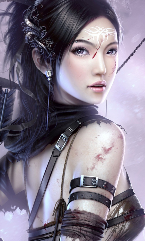 Fondo de pantalla Fantasy Archer Girl 480x800