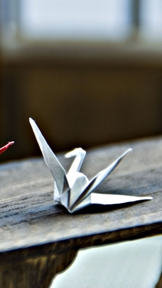 Das Paper Origami Bird Wallpaper 640x1136