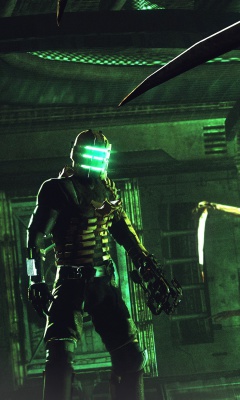Isaac Clarke in Dead Space battle Necromorphs screenshot #1 240x400