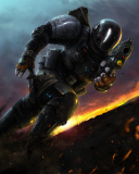 Das Warrior after explosion Wallpaper 128x160