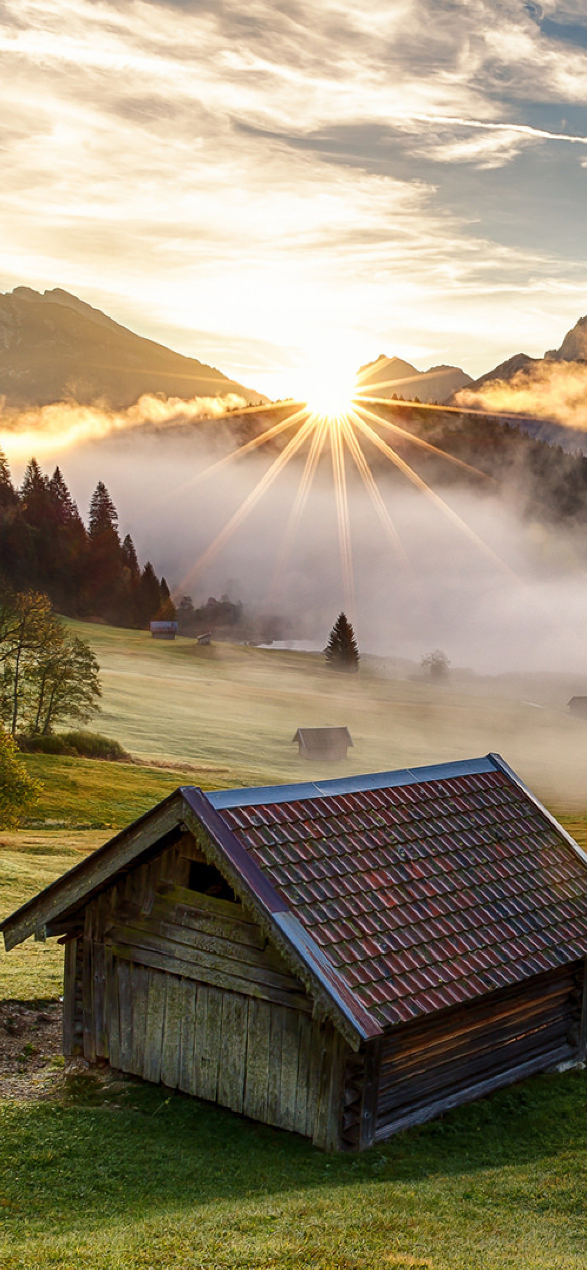 Обои Morning in Alps 1170x2532