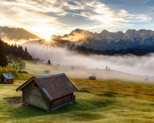 Fondo de pantalla Morning in Alps 220x176