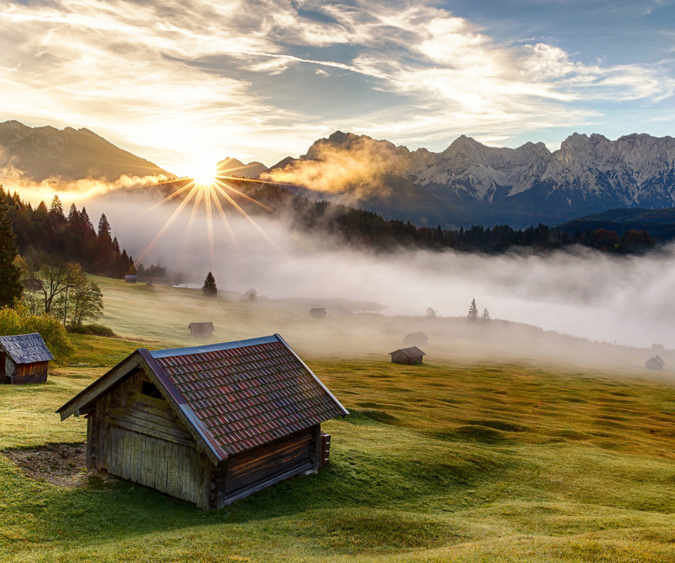 Morning in Alps wallpaper 960x800