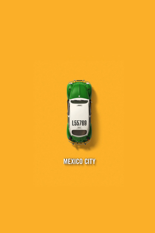 Fondo de pantalla Mexico City Cab 320x480