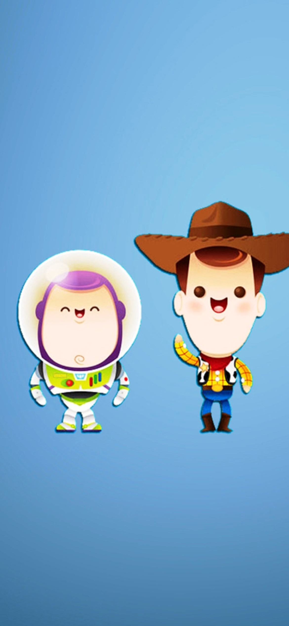 Buzz and Woody in Toy Story wallpaper 1170x2532