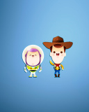 Обои Buzz and Woody in Toy Story 128x160