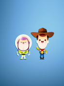 Buzz and Woody in Toy Story wallpaper 132x176