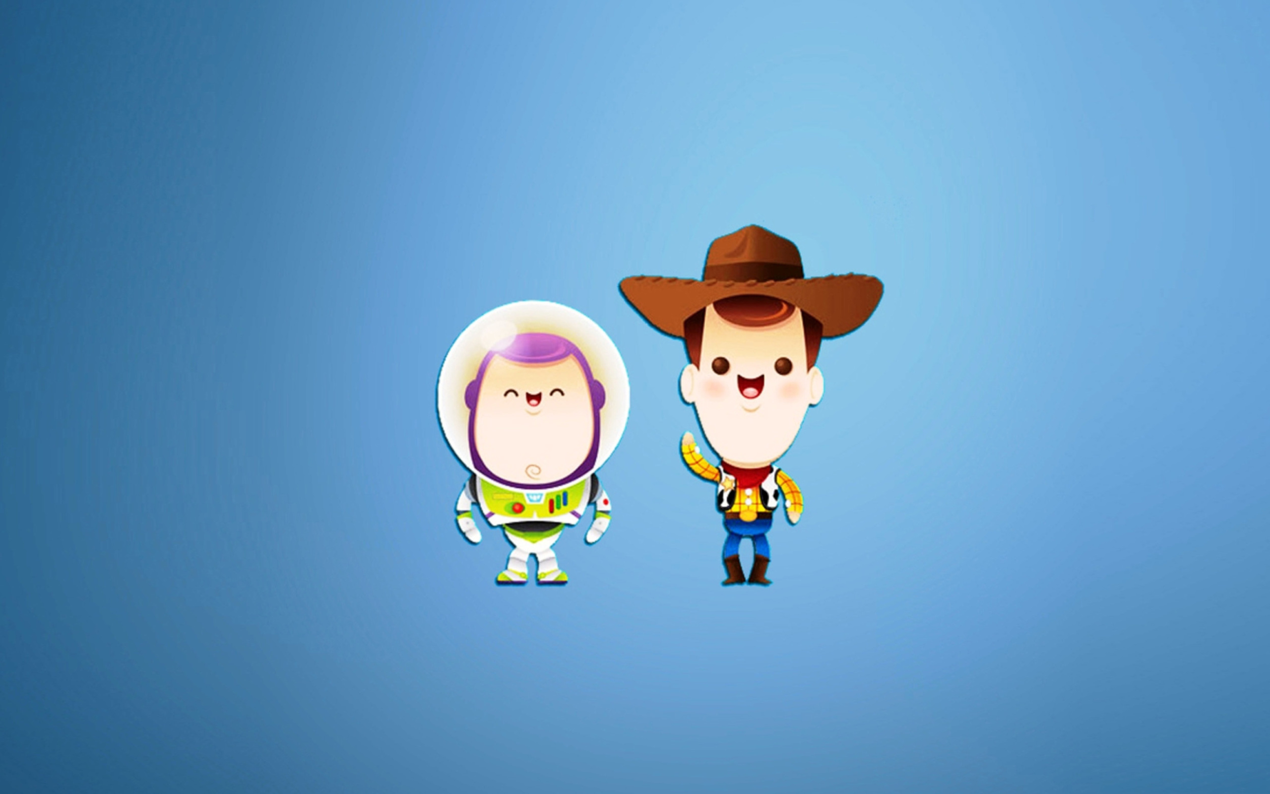 Обои Buzz and Woody in Toy Story 2560x1600