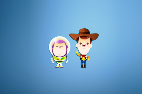 Sfondi Buzz and Woody in Toy Story 480x320
