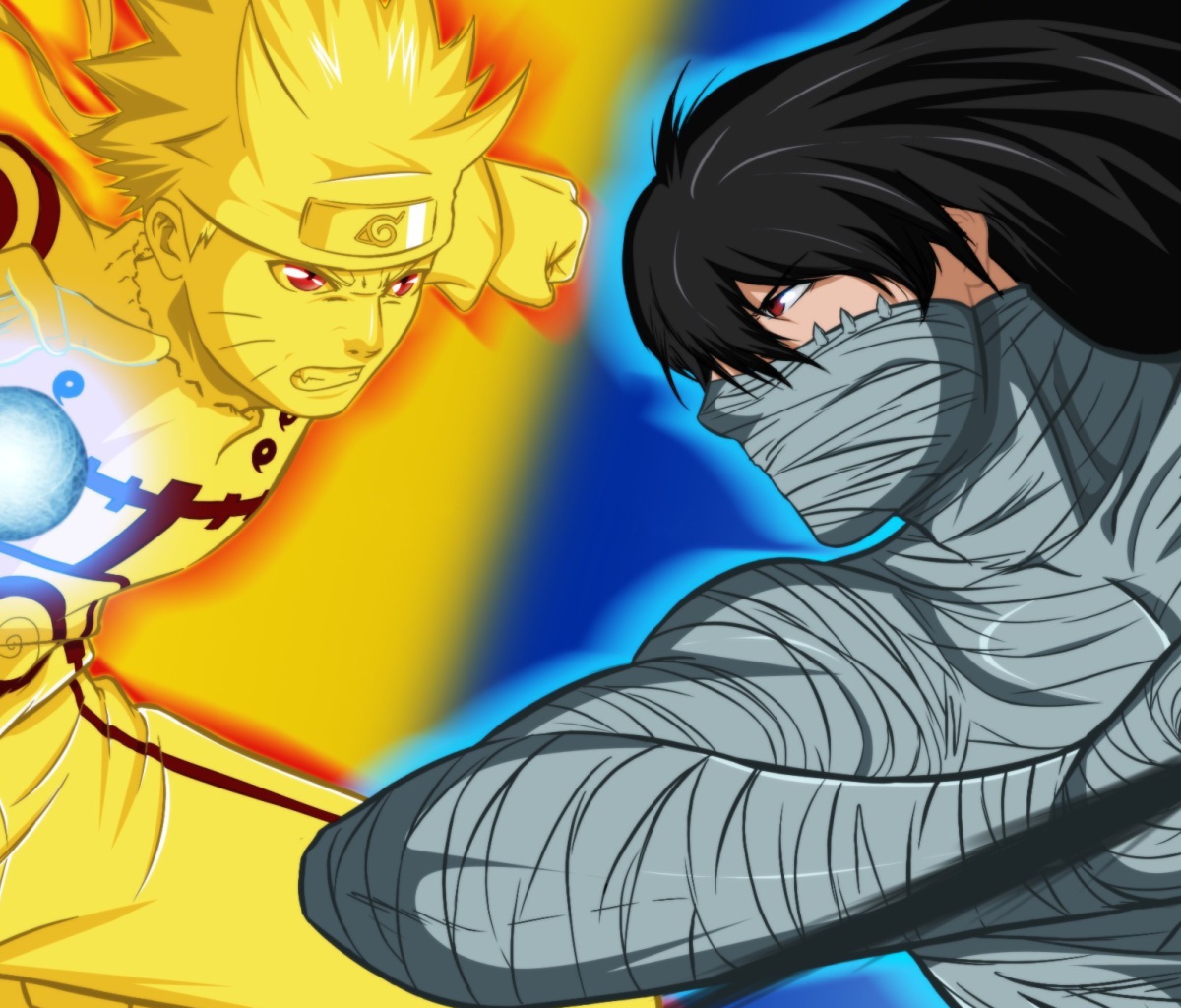 Naruto vs Ichigo wallpaper 1200x1024