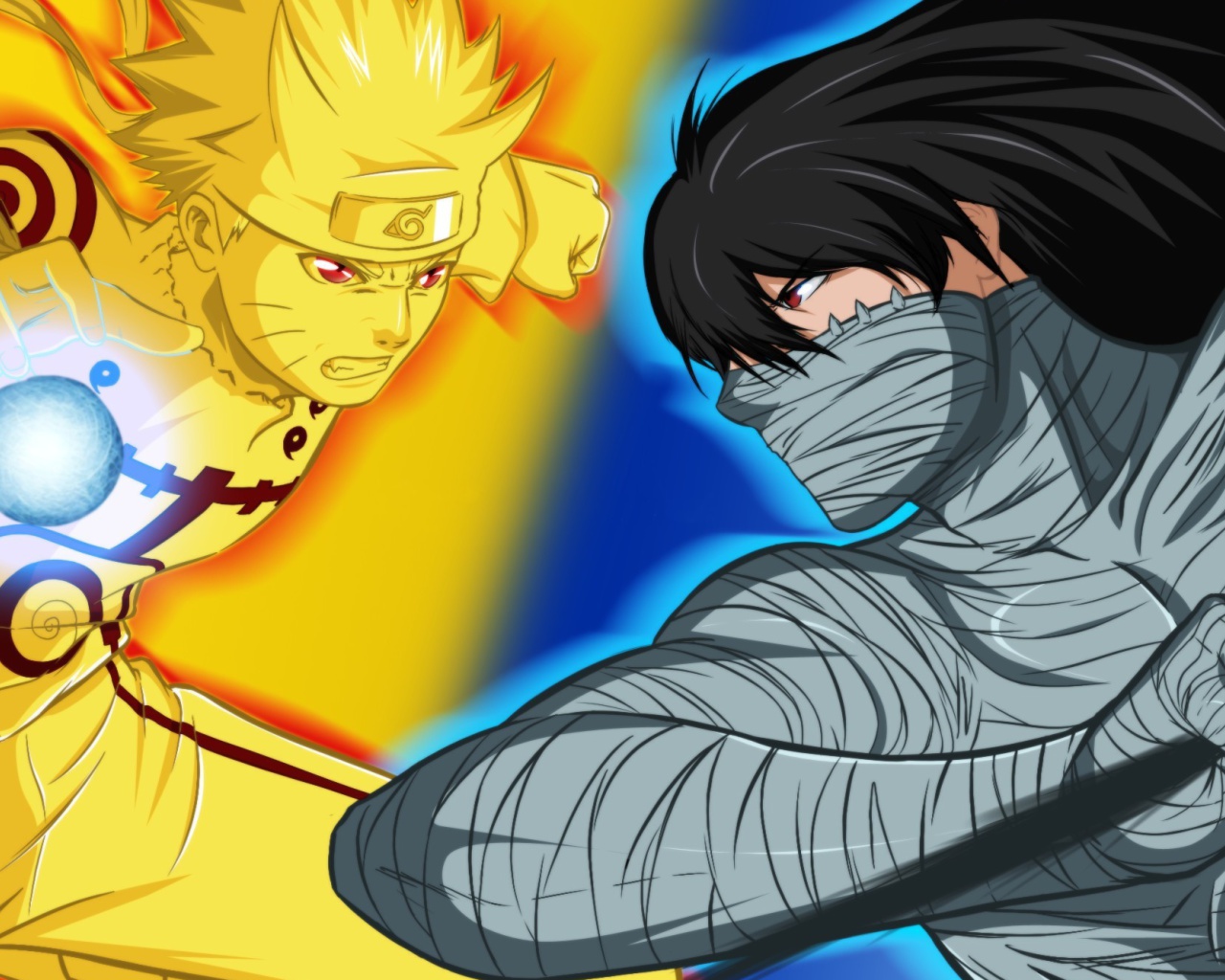 Naruto vs Ichigo wallpaper 1280x1024