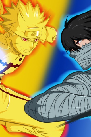 Naruto vs Ichigo wallpaper 320x480