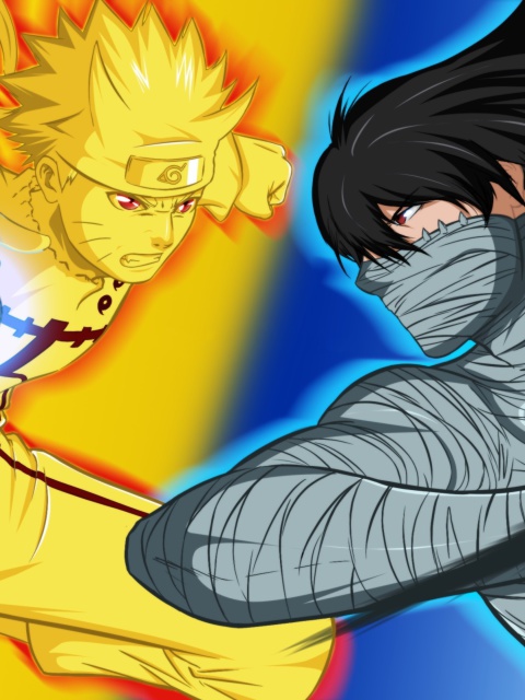 Naruto vs Ichigo wallpaper 480x640