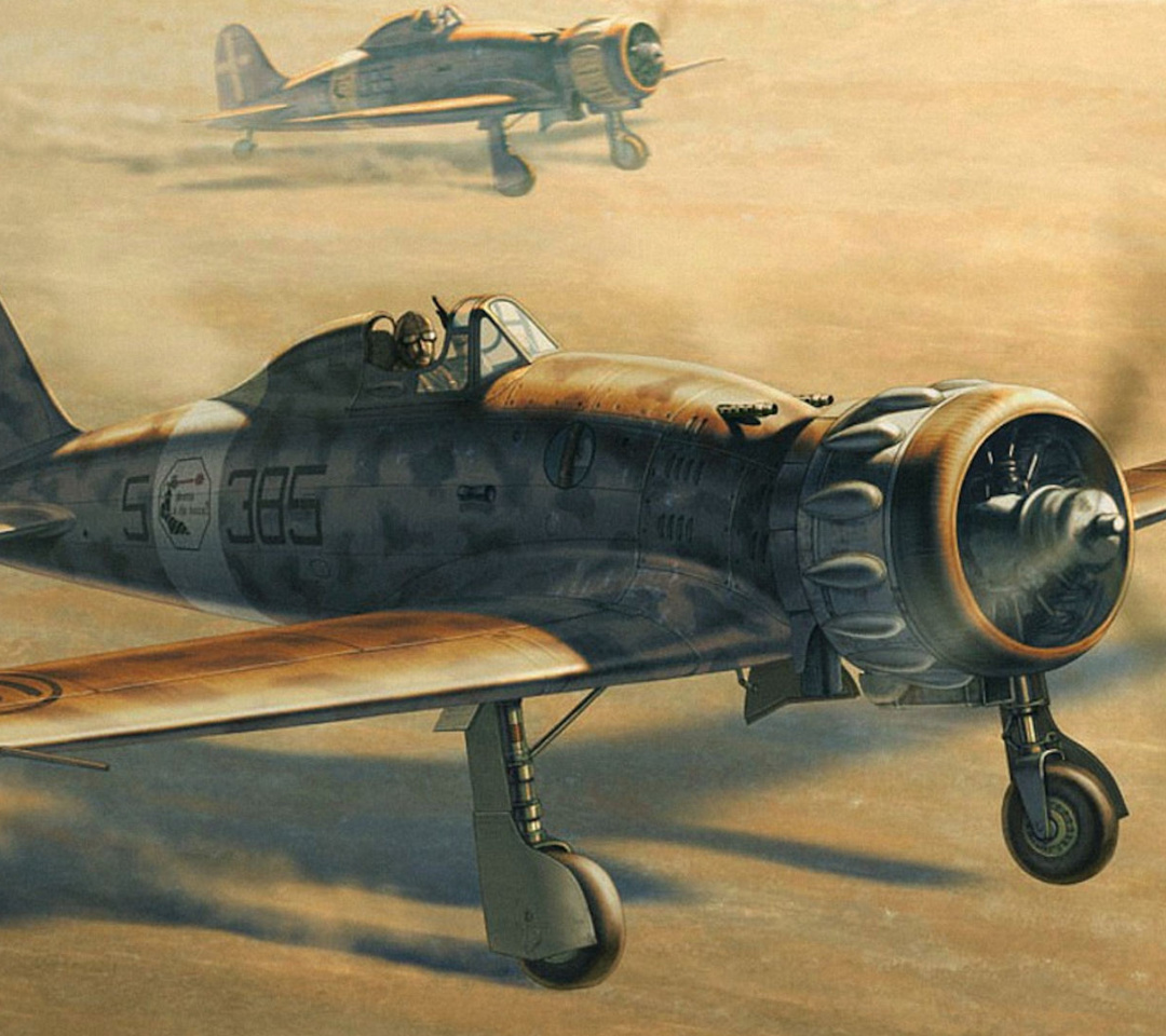 Fondo de pantalla Macchi C.200 - World War II fighter aircraft 1080x960
