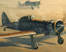 Fondo de pantalla Macchi C.200 - World War II fighter aircraft 220x176