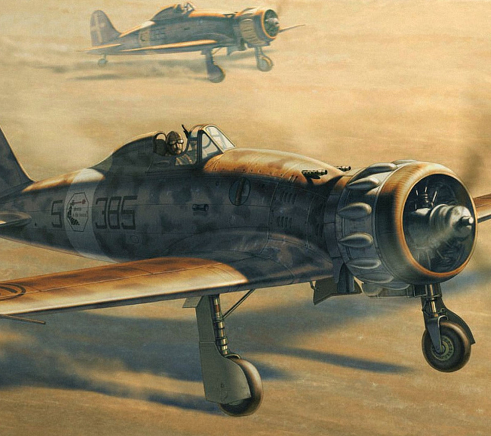 Обои Macchi C.200 - World War II fighter aircraft 960x854