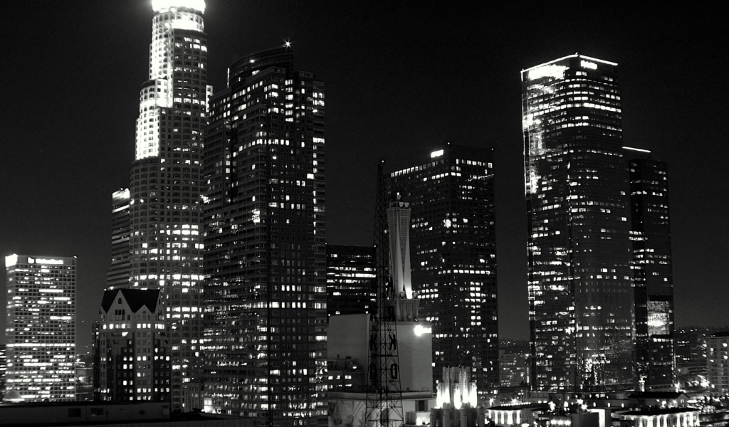 Screenshot №1 pro téma Los Angeles Black And White 1024x600