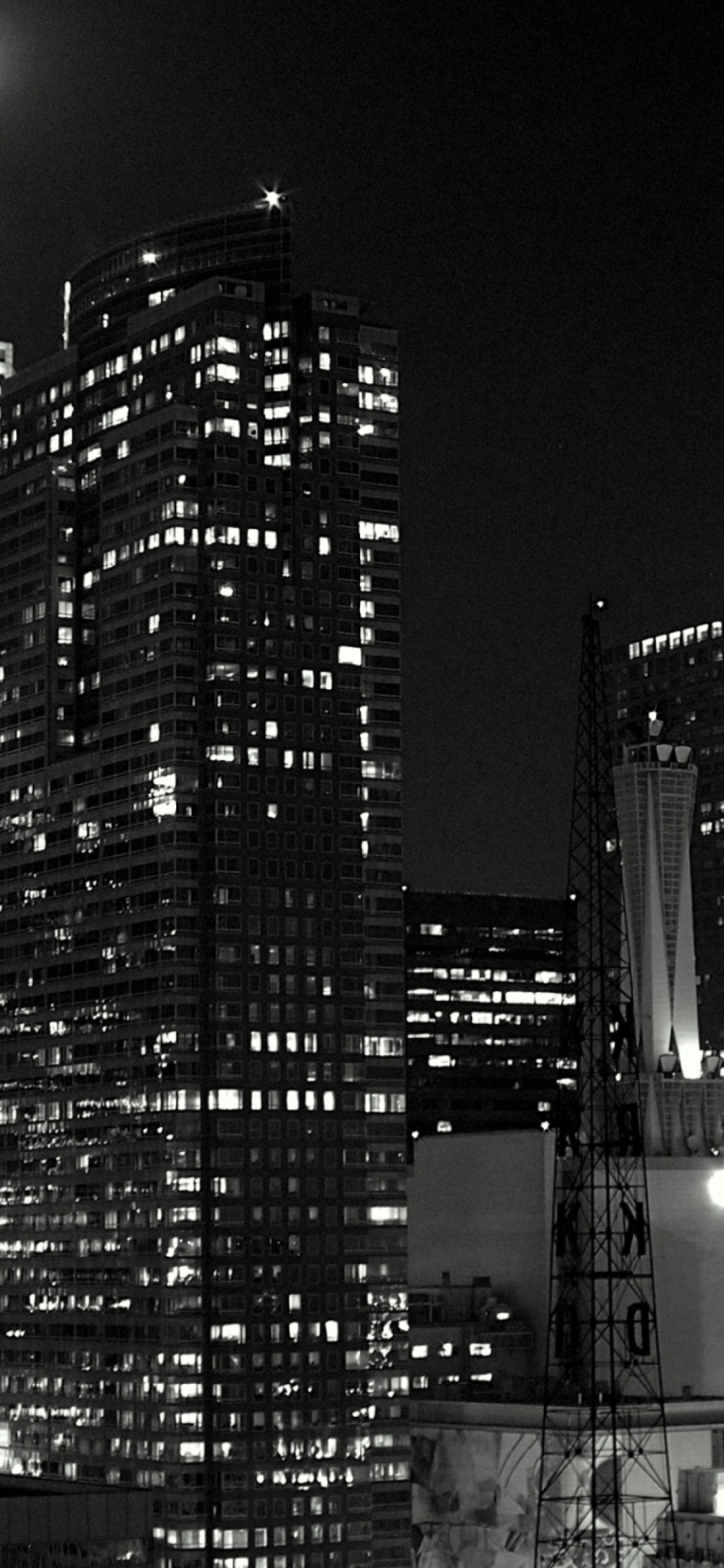 Los Angeles Black And White wallpaper 1170x2532