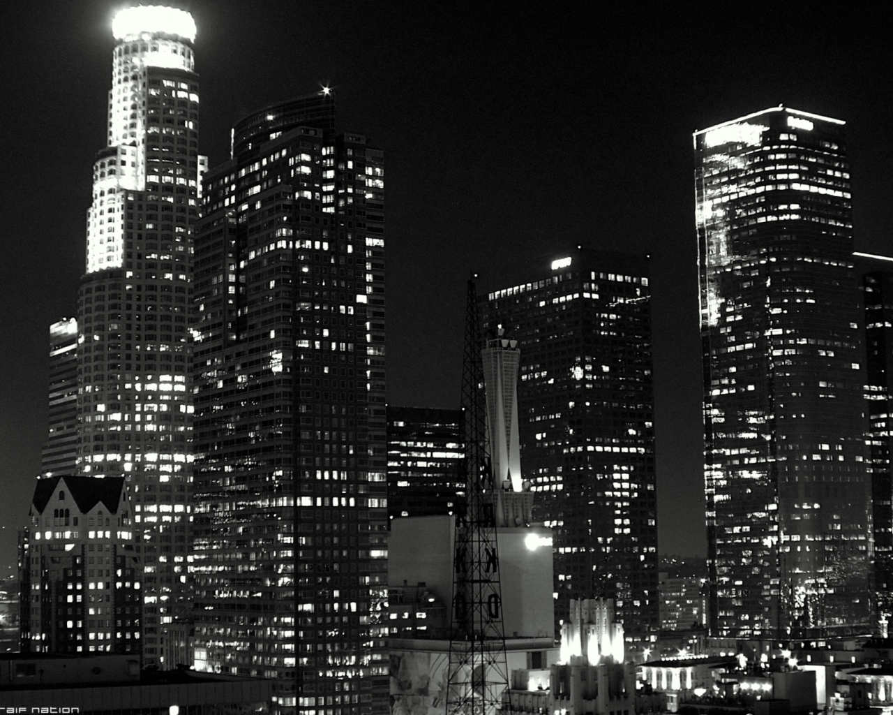 Screenshot №1 pro téma Los Angeles Black And White 1280x1024