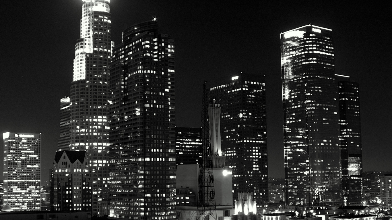 Los Angeles Black And White screenshot #1 1366x768