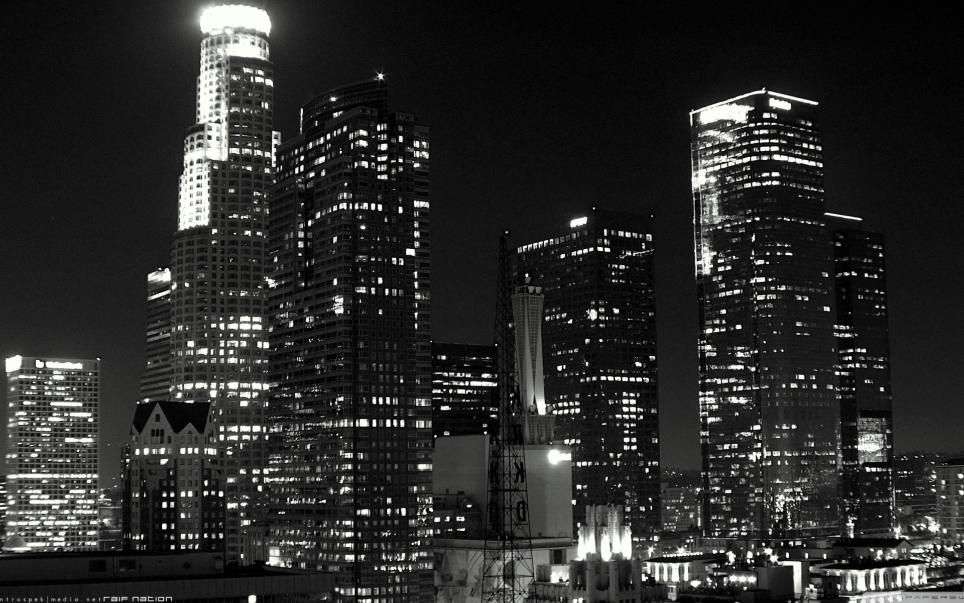 Los Angeles Black And White wallpaper 1920x1200