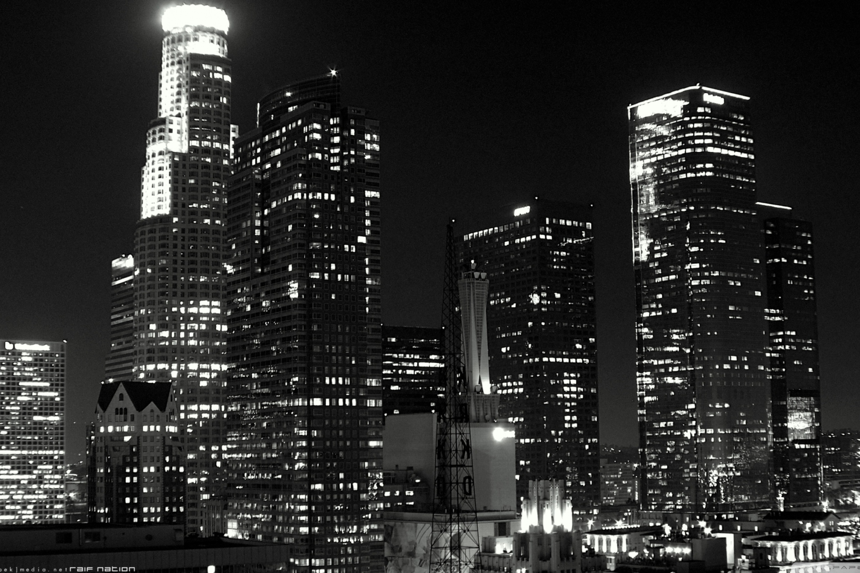 Los Angeles Black And White wallpaper 2880x1920