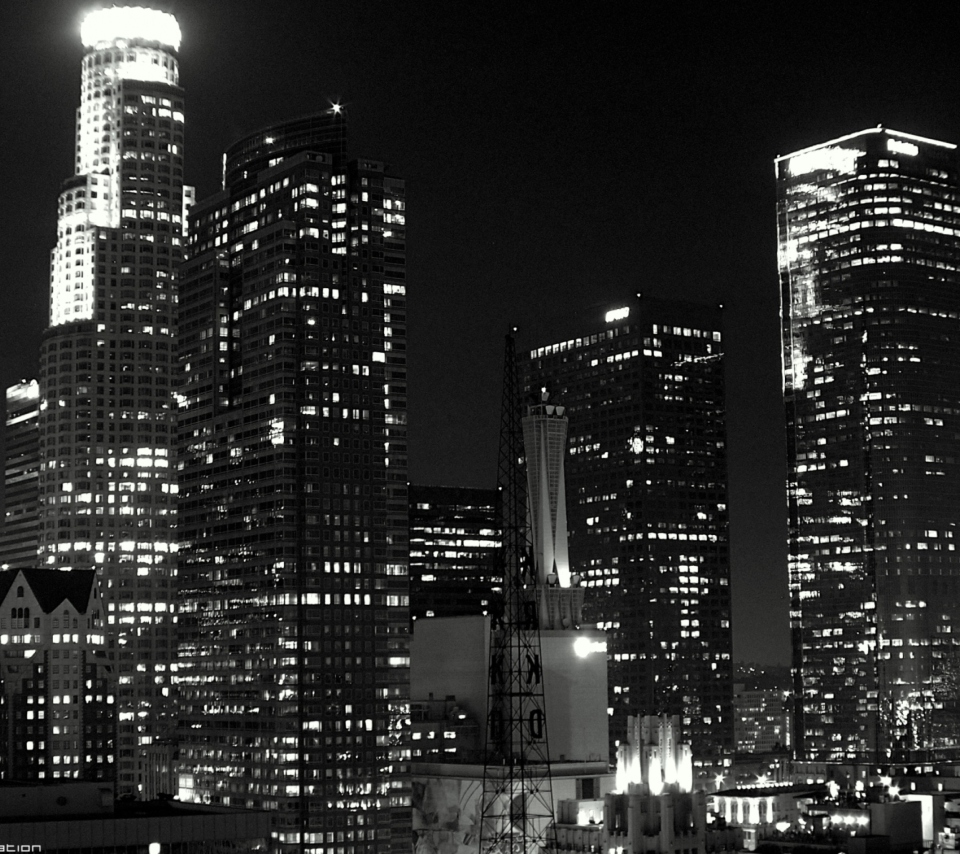 Los Angeles Black And White wallpaper 960x854