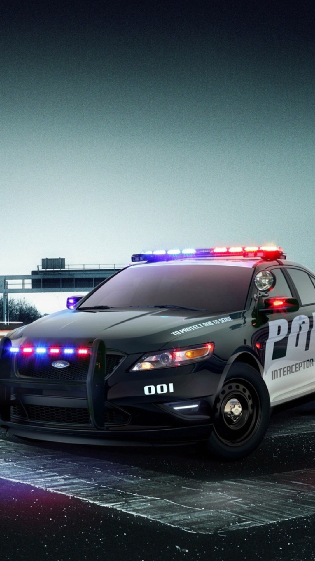 Fondo de pantalla Ford Police Car 1080x1920