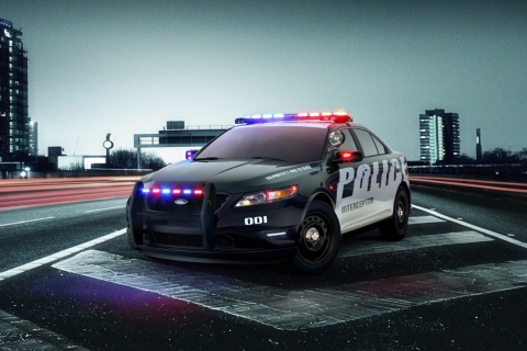 Das Ford Police Car Wallpaper 480x320