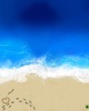 Das Love On The Beach Wallpaper 128x160
