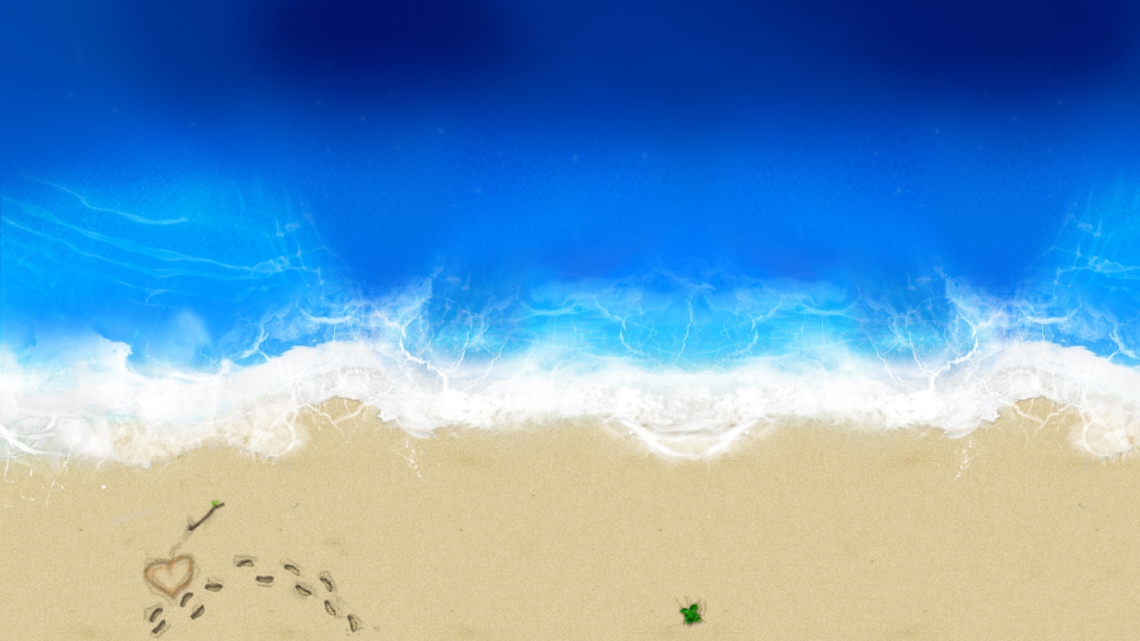 Fondo de pantalla Love On The Beach 1600x900