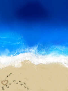 Screenshot №1 pro téma Love On The Beach 240x320