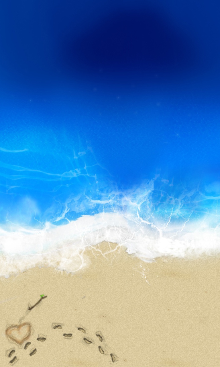 Love On The Beach wallpaper 768x1280