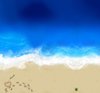 Kostenloses Love On The Beach Wallpaper für iPad 3