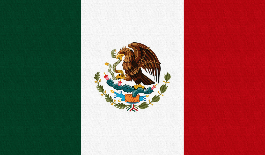 Flag Of Mexico wallpaper 1024x600