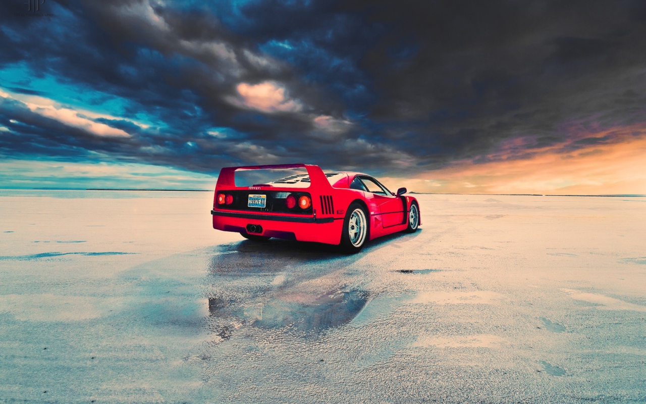 Red Ferrari F40 Rear Angle screenshot #1 1280x800