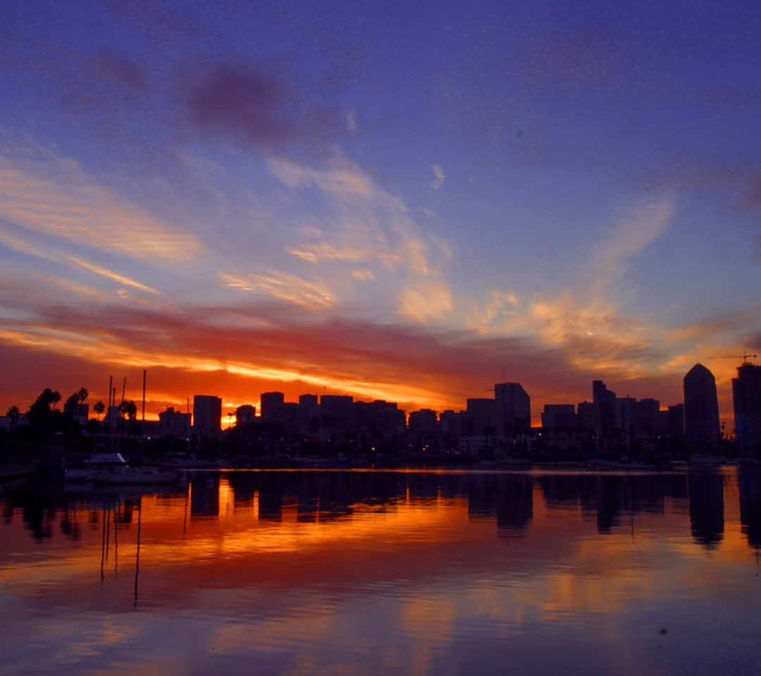 Das San Diego California Night Wallpaper 1080x960