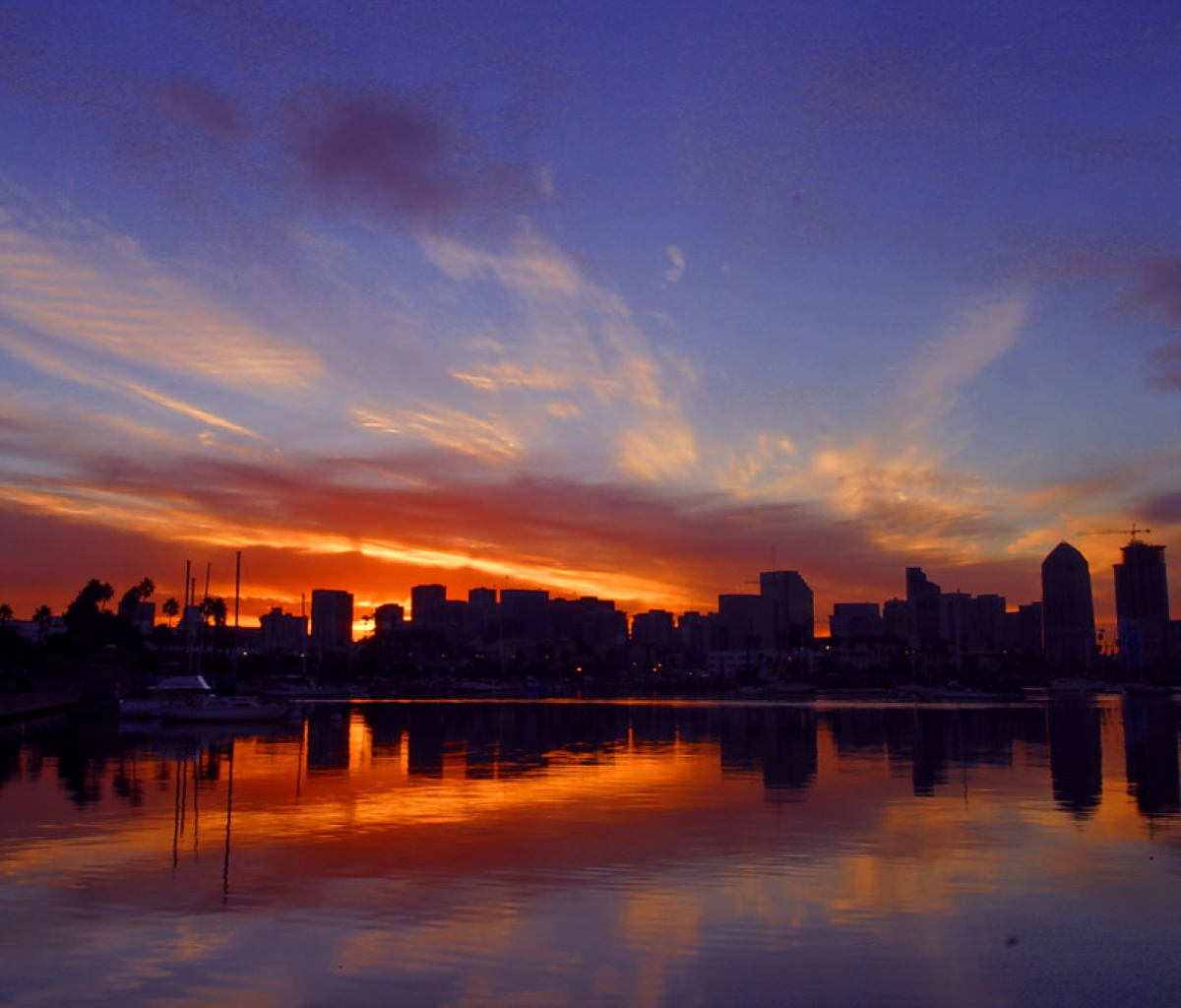 Обои San Diego California Night 1200x1024