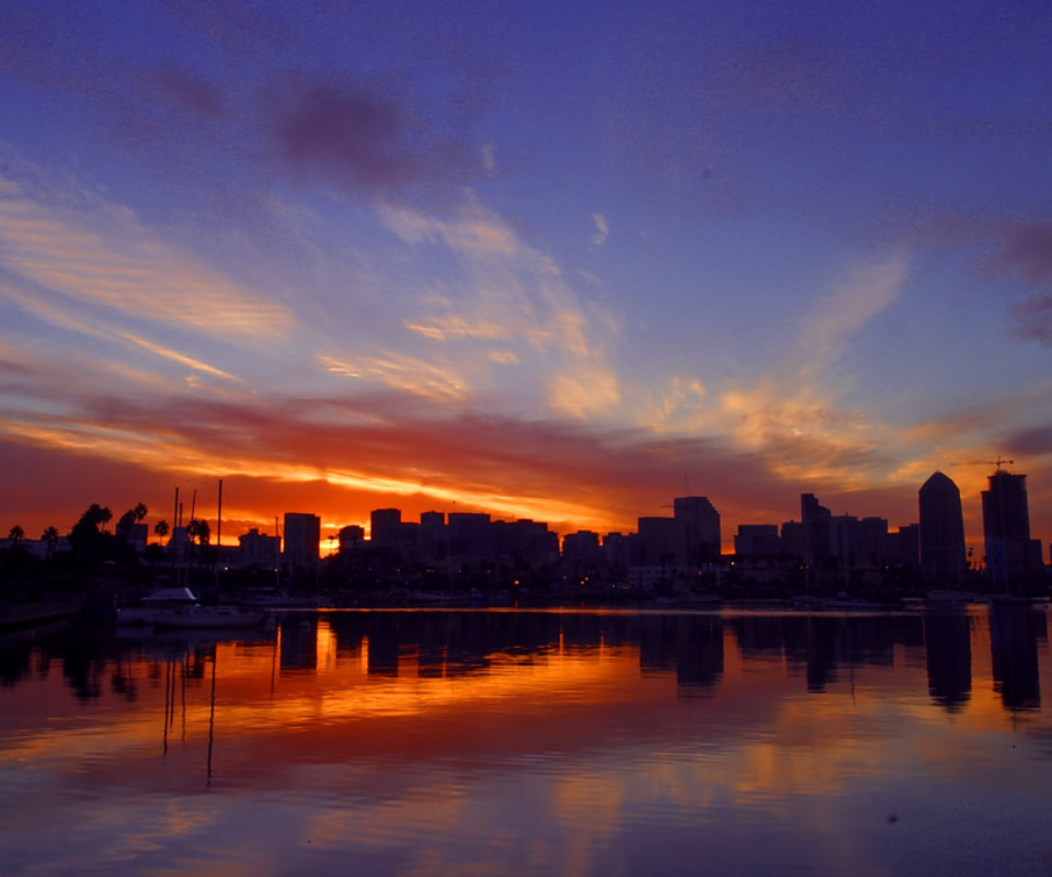 Das San Diego California Night Wallpaper 960x800