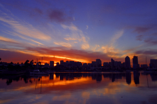 Free San Diego California Night Picture for Android, iPhone and iPad