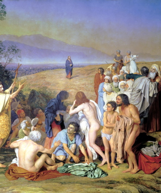 Alexander Ivanov Famous Painting - The Appearance Of Christ To The People - Fondos de pantalla gratis para Nokia C5-06