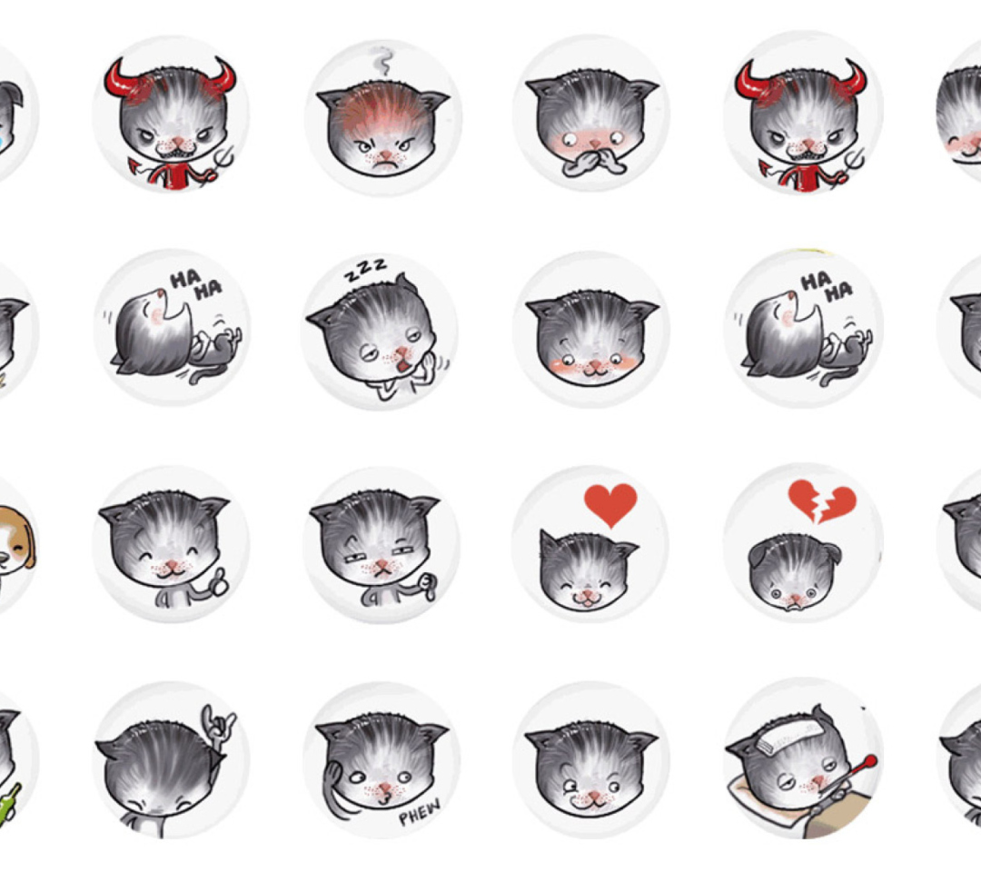 Das Funny Cat Drawings Wallpaper 1080x960