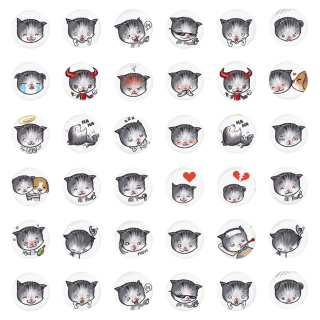 Funny Cat Drawings papel de parede para celular para 128x128