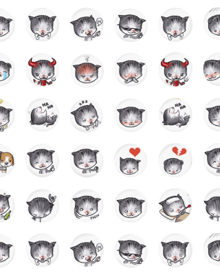 Funny Cat Drawings papel de parede para celular para iPhone 4S