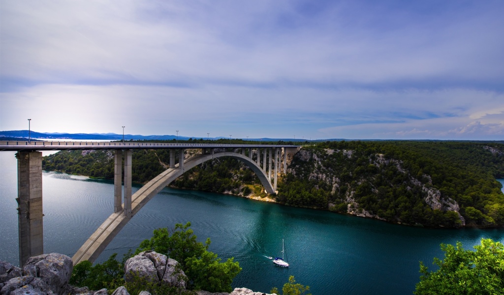 Fondo de pantalla Krka River Croatia 1024x600