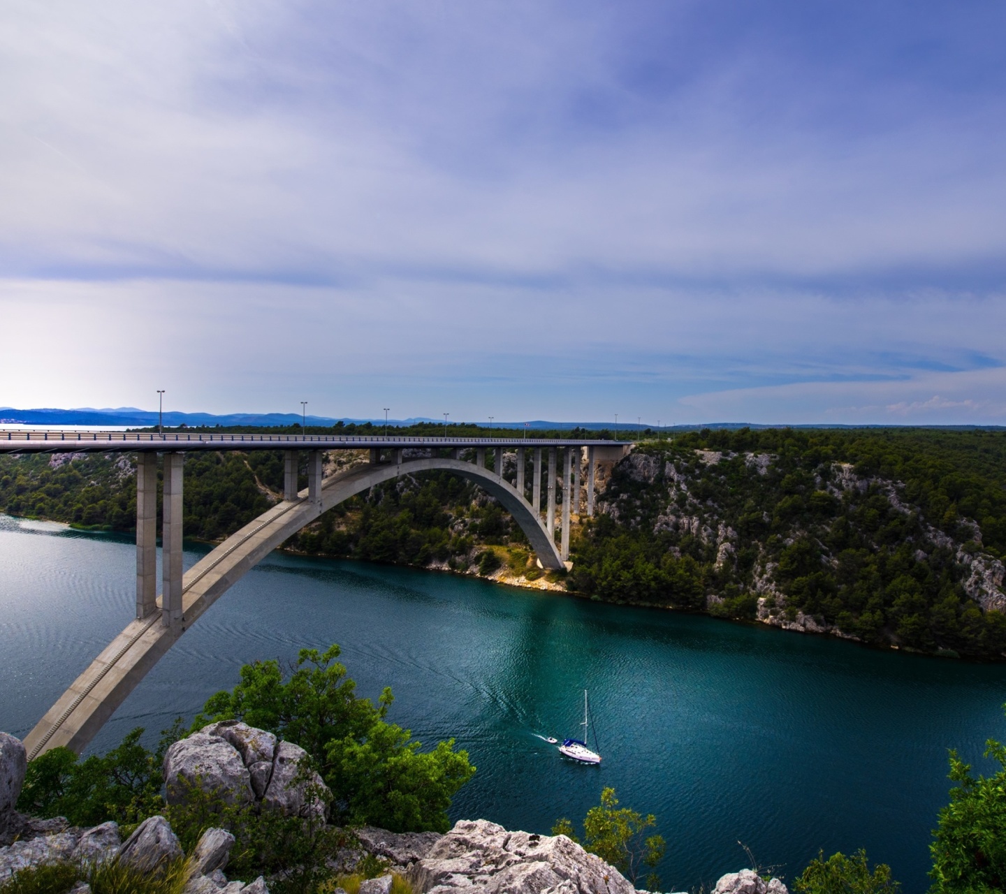 Обои Krka River Croatia 1440x1280
