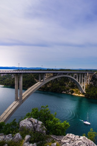 Fondo de pantalla Krka River Croatia 320x480